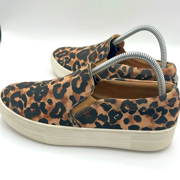 Steve Madden Leopard Print Brown and White Sneakers with Thick Sole Womens 8 M - Picture 4 of 8